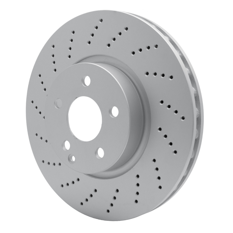 Mercedes-Benz C350 Brake Rotor (1) - Front - R1 Concepts - GEOSPEC Coated - Drilled - `08-`16